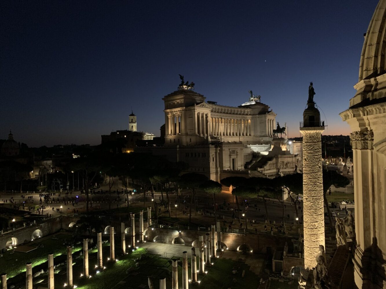 Italy Spanish Steps in Rome Ilnur Kalimullin Italy Rome at night Altare della Patria building with Roman Forum ruins in front & Trajan's Column beside Leon Hulme
