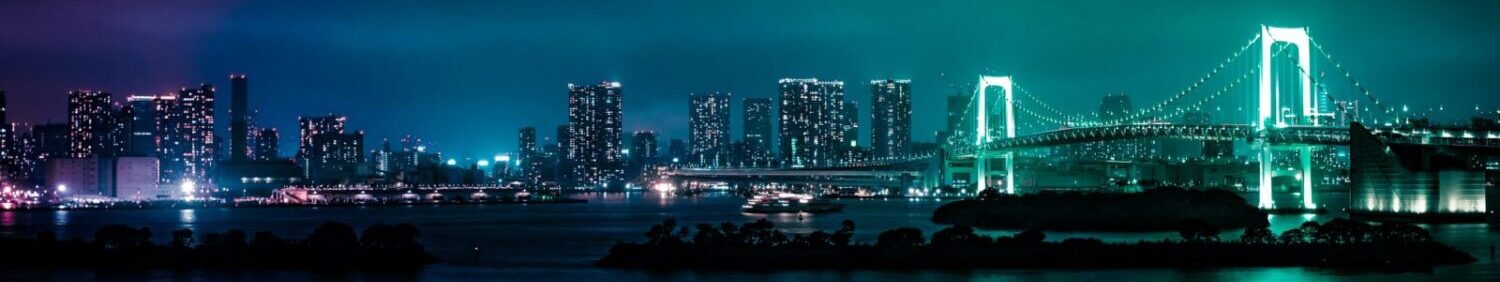 Minato skyline at night. Photo by Alex Knight