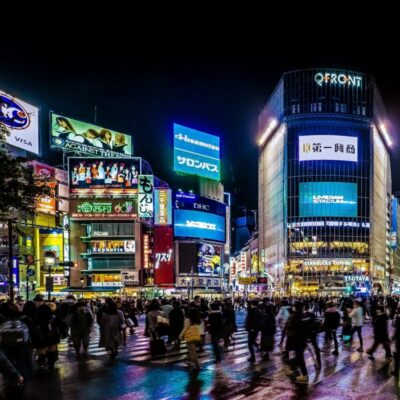 Japan Shibuya Crossing at night William Warby
