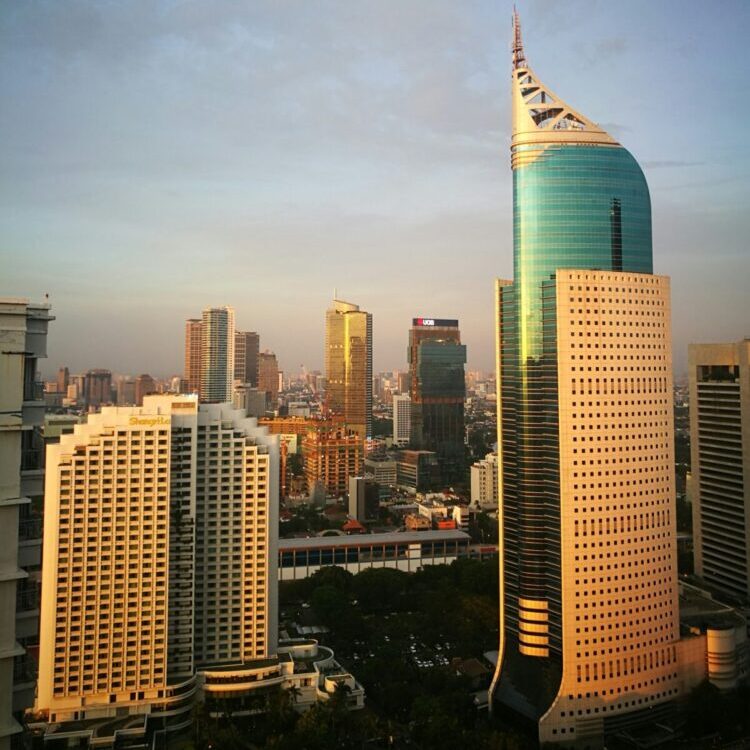 BNI Tower known as the Fountain Pen building in Shangrila Jakarta. Photo by Gints Gailis