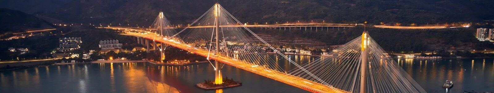 Ting Kau Bridge from Tsing Yi Island. Photo by Tim Cheung