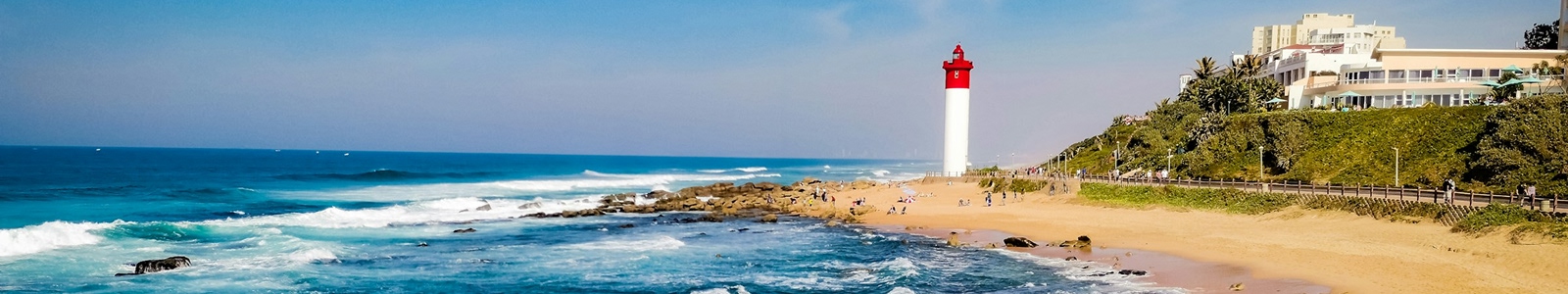 People enjoing the sea at Umhlanga Rocks Lighthouse. Photo by Joash Viriah